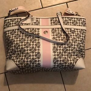 Pink and grey Coach diaper bag - NWT